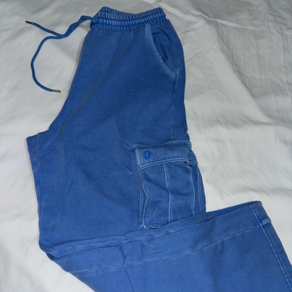 PINK Victoria's Secret Ivy Fleece Wide-Leg Cargo Sweatpants